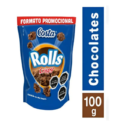 Costa Rolls Crispy 100 G Chocolate Crujiente Y Cremoso