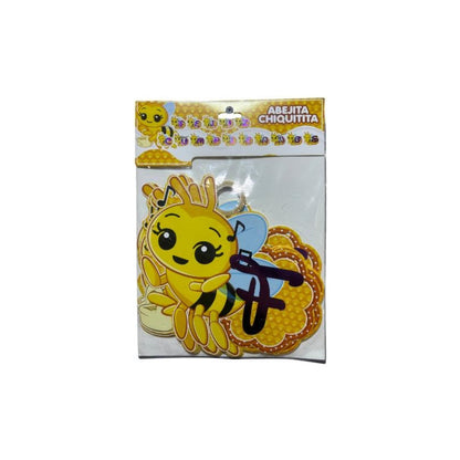 Cotillón Cumpleaños Guirnalda Feliz  Abejita Plim Plim 3d