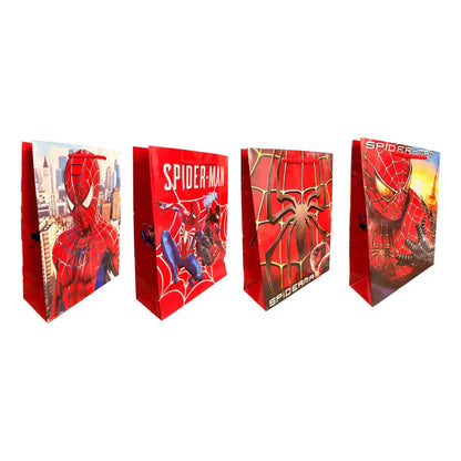 Bolsa Cumpleaños Spider-man Diseño Cotillón Cumpleaños X 12 Rojo