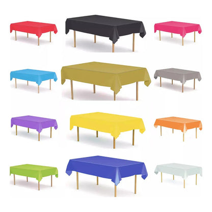 Mantel Plástico De Colores 137 X 183 Cm Color Rojo Liso