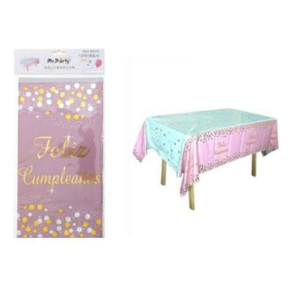 Mantel Desechable Feliz Cumpleaños 137x183 Cm
