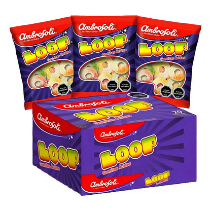 Gomitas Acidas Recubiertas De Azúcar Loop 500gr