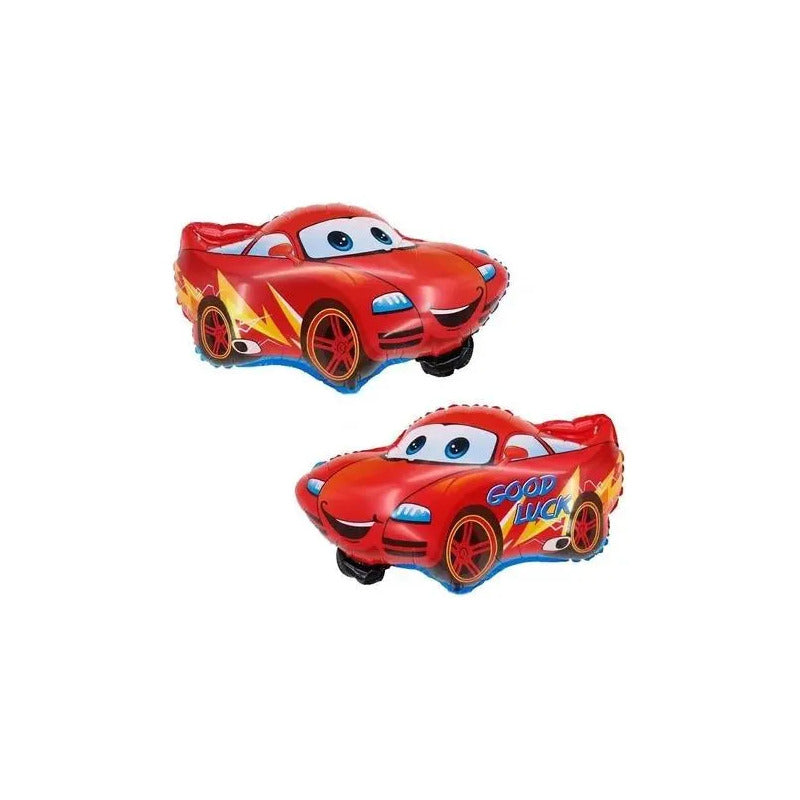 Globo Metálico Rayo Mcqueen Cars Decoración Fiesta 64 Cm Rojo