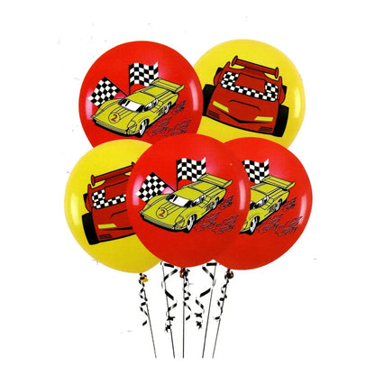 Pack De Globos De Látex Para Cumpleaños Autos Hot Wheels, Rojos Rojo