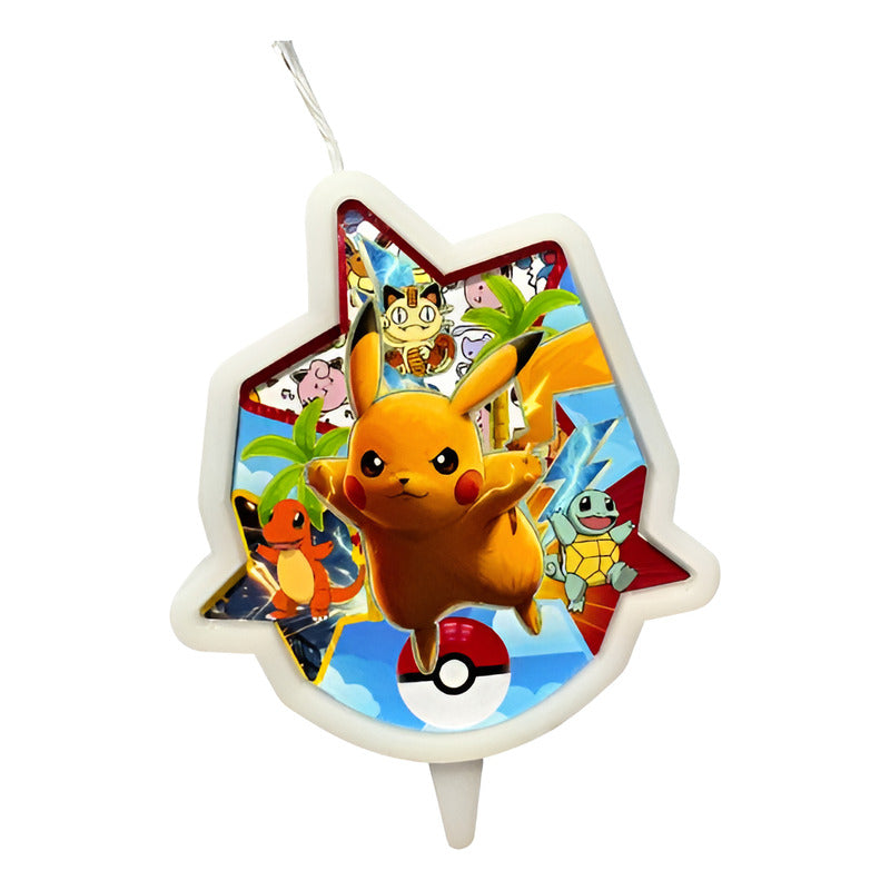 Vela Cumpleaños Pikachu Cotillón