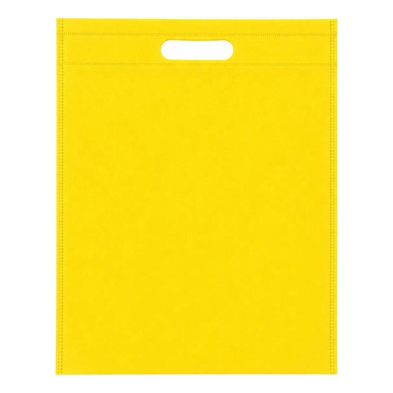 Pack 10 Bolsa Ecológica Reutilizable Tnt Con Asa 25x31 Amarillo
