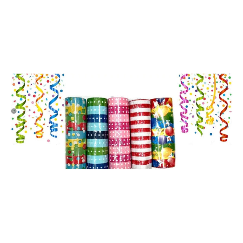 Cotillon Cumpleaños Serpentina Rollo De Papel (2 Unidades)