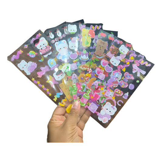 10 Láminas Stickers Para Niños Sorpresas De Cumpleaños