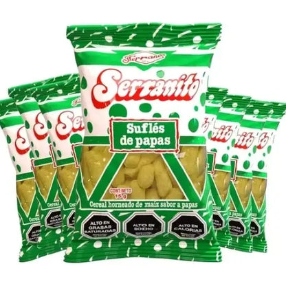 Suflé Serranito De Papa 15g - Snack Salado - Manga De 12 Uni