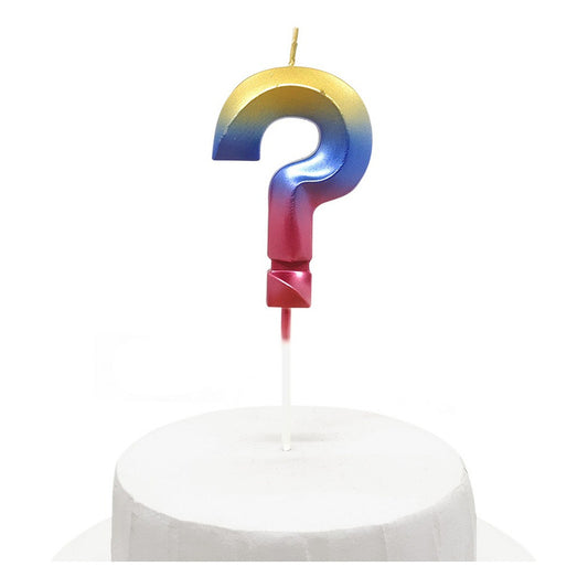 Vela Cumpleaños Interrogación Tornasol Brillante