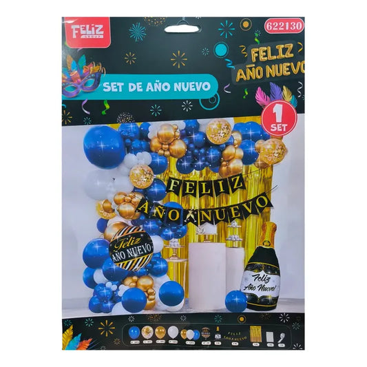 Set Decoración Año Nuevo 70 Pzs Cotillón