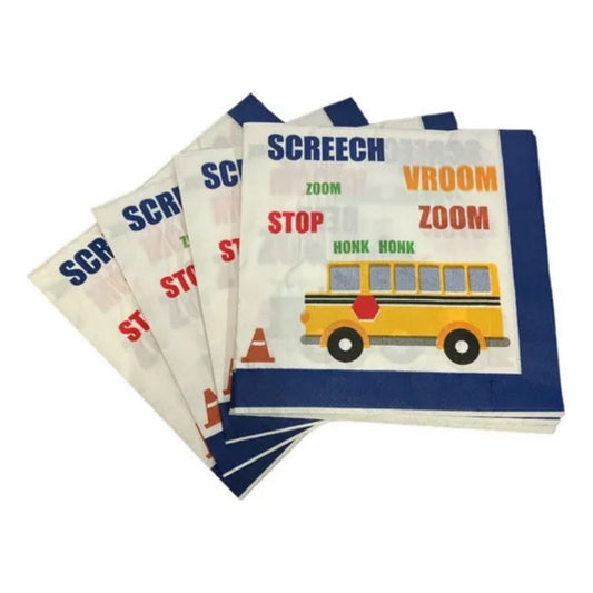 Pack 10 Servilletas De Cumpleaños Camión