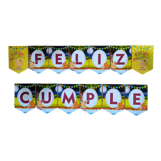 Cotillon Capibara Capybara Guirnalda Feliz Cumpleaños
