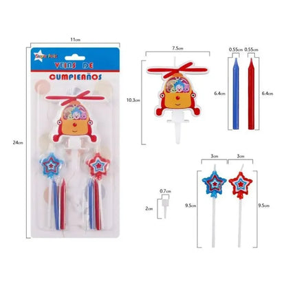 Set Velas Cumpleaños Payaso Plim Plim