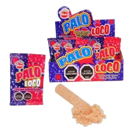 Palo Loco Palito Dulce Con Polvo Acido Frutilla X 30 Unidade