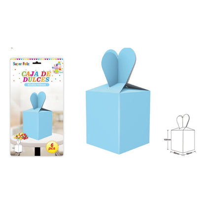 6 Unidades Cajitas De Dulce O De Sorpresa  Color A Eleccion