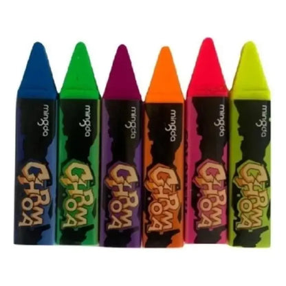 Pack 6 Maquillaje Fluor Para El Rostro Cotillón Cumpleaños
