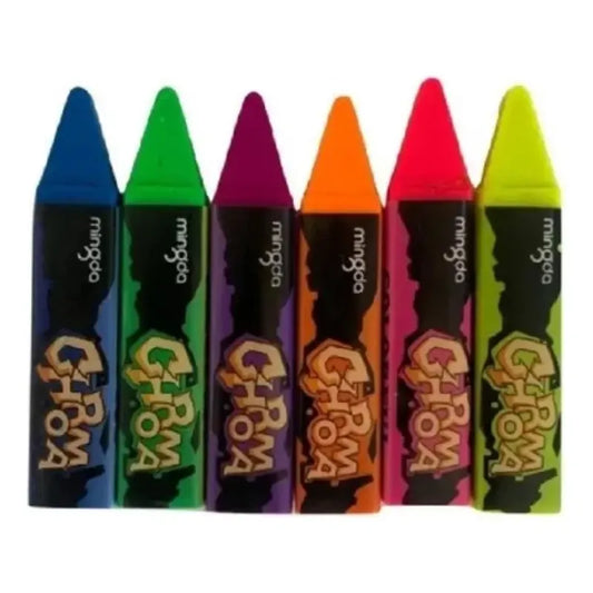 Pack 6 Maquillaje Fluor Para El Rostro Cotillón Cumpleaños