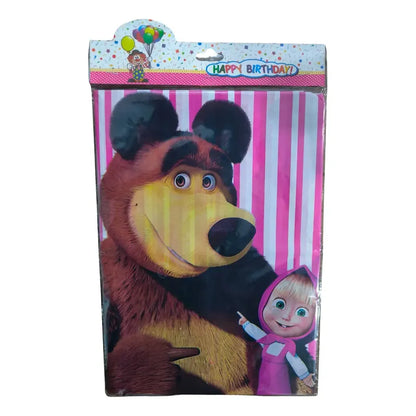 Cotillón Infantil Mantel Cumpleaños Masha Y El Oso