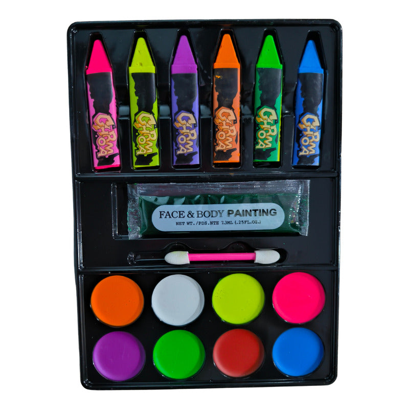 Paleta Maquillaje Y Pinta Caritas Fluor - Neon