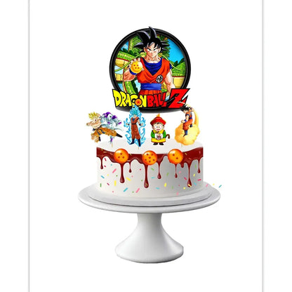 Pack 5 Topper Torta Cumpleaños Dragon Ball Z