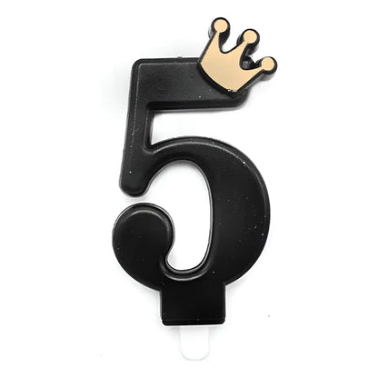 Vela De Cumpleaños Numero Negro