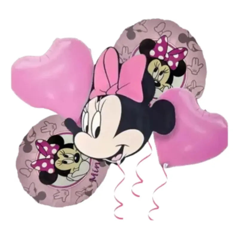 Set De Globos 5 Piezas Minnie Mouse