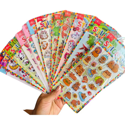 Pack 12 Laminas Stickers Infantiles Sorpresas Cumpleaños