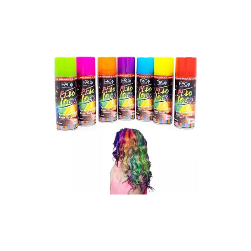 Spray Para El Cabello Pintura Temporal 185 Ml