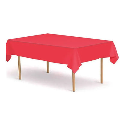 Mantel Plástico De Colores 137 X 183 Cm Color Rojo Liso