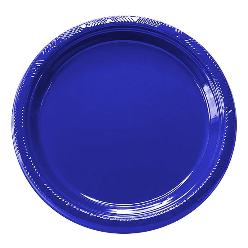 Pack 10 Platos Plásticos De Color A Elección Celebraciones