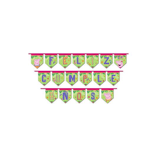 Feliz Cumpleaños Guirnalda Peppa Pig