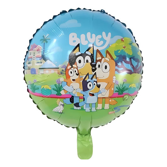 Pack 5 Globos Metalizados Bluey Bingo Cumpleaños