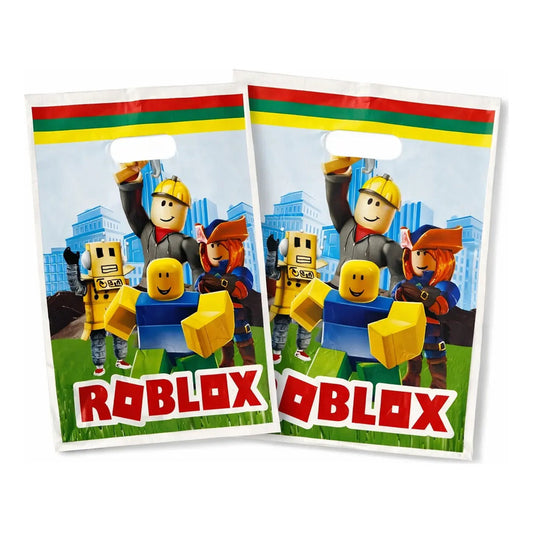 10 Bolsas De Dulces Roblox Para Cumpleaños Y Fiesta Infantil Azul