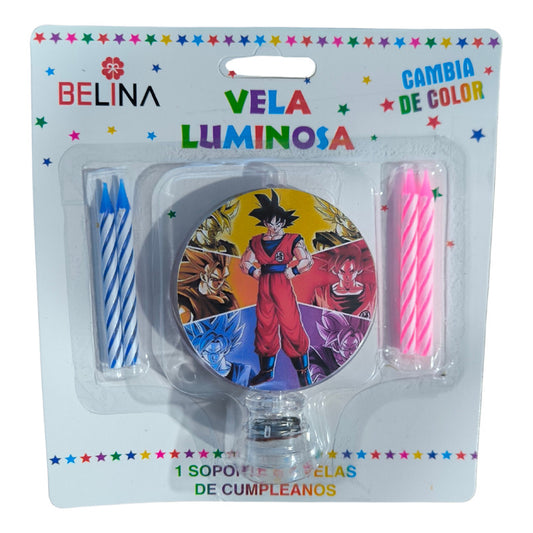 Vela Luminosa Cumpleaños Dragon Ball Z Cotillón
