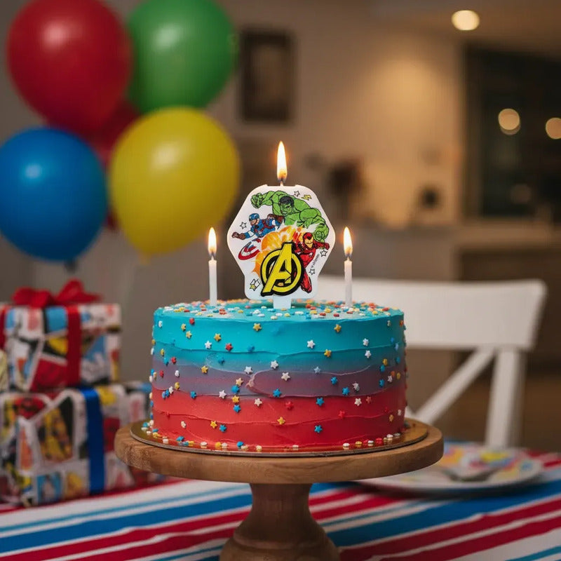 Velas Diseño Avengers 1 Unidad