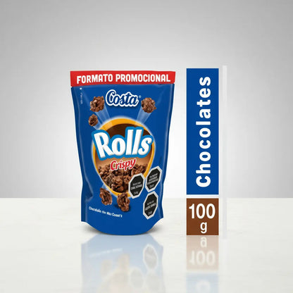 Costa Rolls Crispy 100 G Chocolate Crujiente Y Cremoso