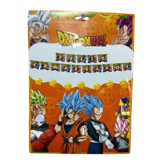 Cotillon Dragón Ball Z Guirnalda Feliz Cumpleaños