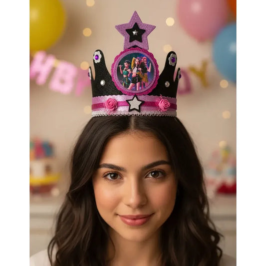 Corona Cumpleaños Festejado Guerreras Kpop Violeta