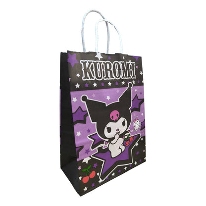 12 Bolsas Papel Cumpleaños Kuromi 16x21 Cm Morado Kuromi