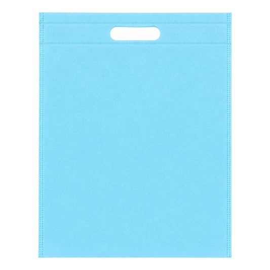 Pack 10 Bolsa Ecológica Reutilizable Tnt Con Asa 25x31 Celeste