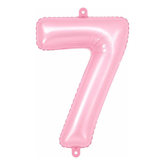 Globo Metálico Número 81 Cm Rosado Pastel Para Fiesta 7