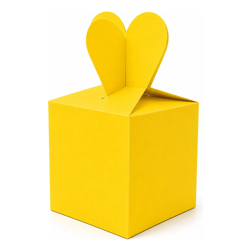 Pack 6 Cajitas De Regalo Para Fiestas Souvenir Cotillón Amarillo
