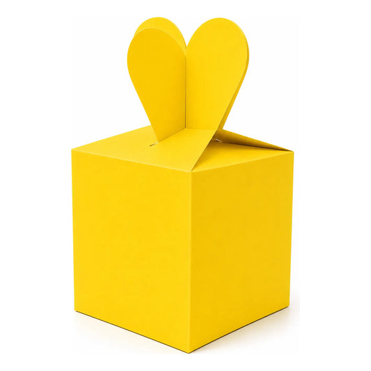 Pack 6 Cajitas De Regalo Para Fiestas Souvenir Cotillón Amarillo