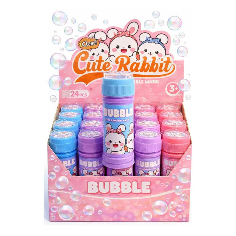 Pack 24 Burbujas Burbujeros Conejitos Laberinto Juego Niños Violeta