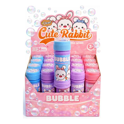Pack 24 Burbujas Burbujeros Conejitos Laberinto Juego Niños Violeta