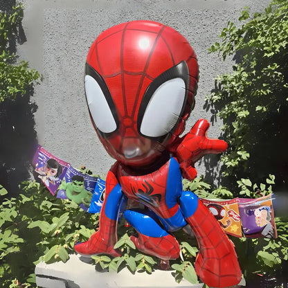 Globo Metálico Figura Spidey Cotillón Activarte Color Rojo Y Azul Rojo/azul