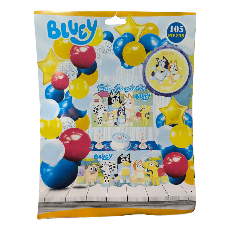 Decoración De Globos Candy Bar Cumpleaños Bluey Rosa