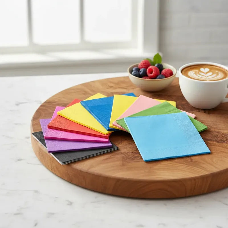 20 Servilletas Desechables De Color A Elección