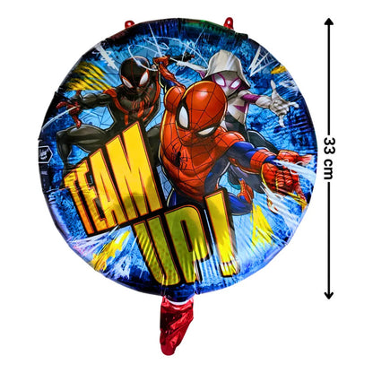 Bouquet Globos Spiderman 12pcs Decoración Cumpleaños Rojo/azul
